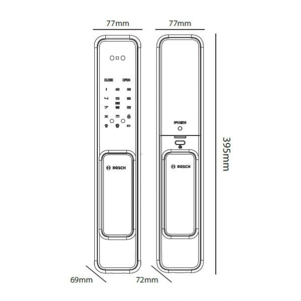 Khóa điện tử Bosch EL600B EU Gray