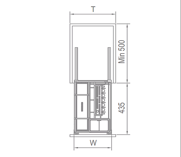  Thông số kích thước kệ gia vị Martin ray giảm chấn inox 304 306091, 306092 tại Khánh Vy Home