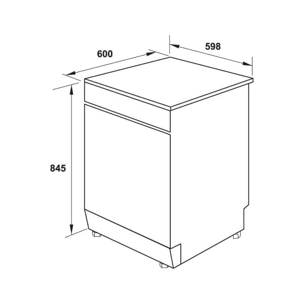 Máy rửa chén Hafele HDW-F60G 535.29.590 độc lập