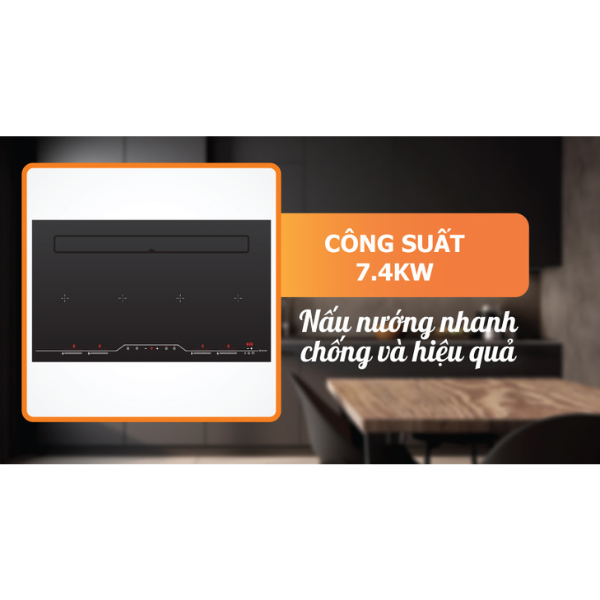 Bếp từ kết hợp máy hút khói khử mùi Malloca HIH-904 SLIM