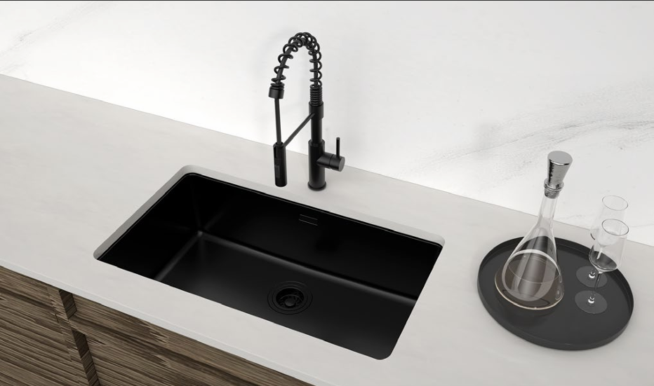 Chậu rửa chén Hafele R25 HS25-SSN1S-760 567.24.483 màu đen