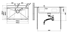 Chậu rửa chén Hafele WS R10 HS25-SSN1S-7650 567.24.485 màu đen