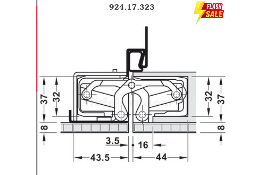 Bản lề âm 3D Hafele 924.17.323 TE540 A8