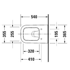 Bồn cầu treo tường Duravit 2221090000 dòng Happy D.2