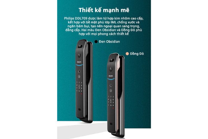 Khóa điện tử Philips DDL7097HWS Black