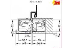 Bản lề âm Hafele 924.17.225 TE540 3D màu inox