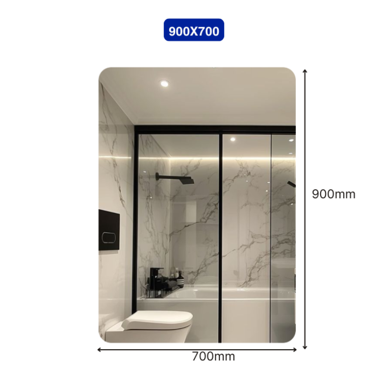 Gương chữ nhật khuôn viền nhôm decor Maamo MCNTĐ