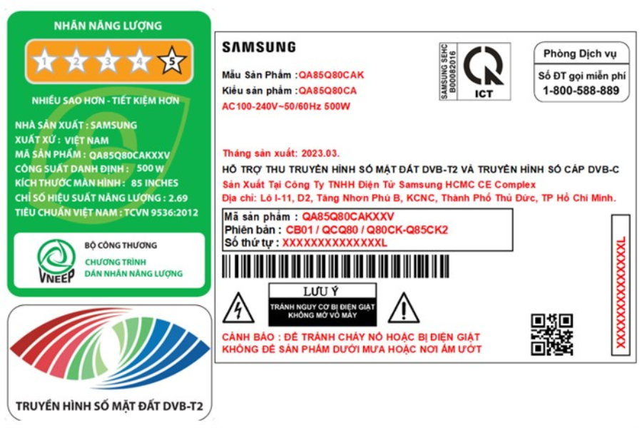 Smart Tivi 85 inch QLED 4K Q80C 4K Samsung QA85Q80CAKXXV