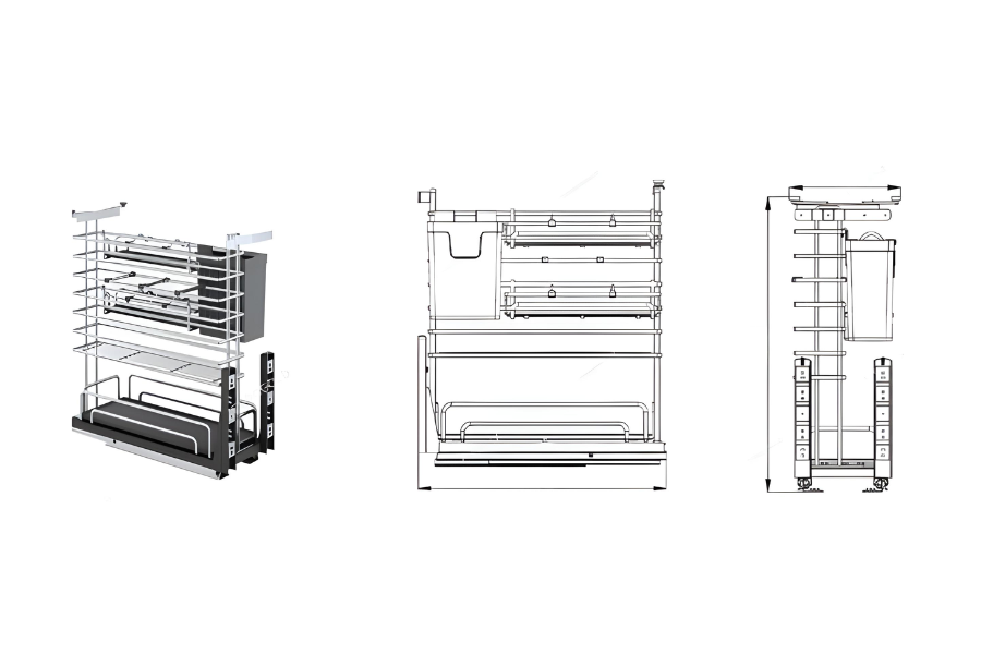 Giá dao thớt đa năng Eurogold EPO4330 Nan Oval inox SUS304