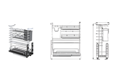 Giá dao thớt đa năng Eurogold EPO4330 Nan Oval inox SUS304