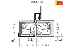 Bản lề âm 3D Hafele 924.17.425 TE 640 inox mờ