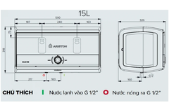 Máy Nước Nóng Ariston SLIM3 15 RS VN Gián Tiếp Ngang 2500W 3180929