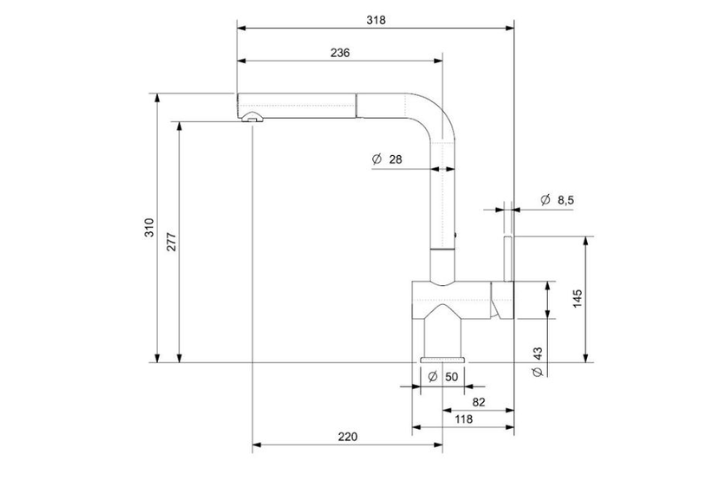 Vòi rửa chén Reginox R31643 đồng màu đen