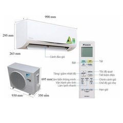 Máy lạnh Daikin FTXV71QVMV/RXV71QVMV Inverter 2 chiều 24.000 BTU 2.5HP