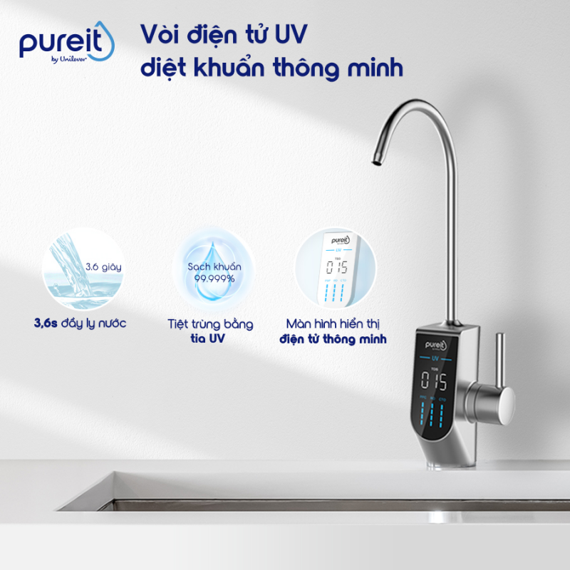 Máy lọc nước Pureit Delica UR5840 âm tủ bếp