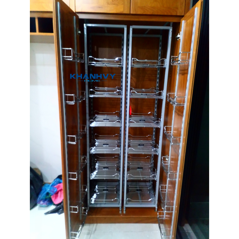  Tha hồ để bánh kẹo, thực phẩm khô với kệ kéo 18 rổ tủ inox 304 (450mm-500mm) 203003 tại Khánh Vy Home