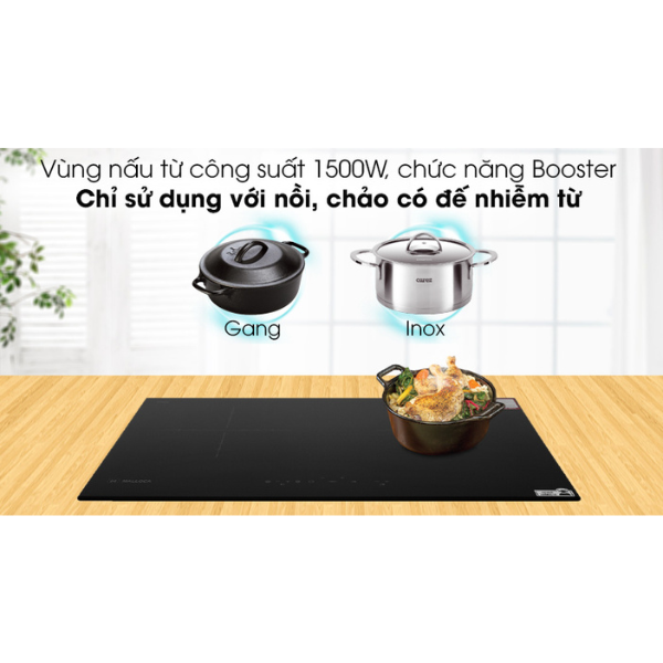 Bếp điện từ kết hợp Malloca MIR 772