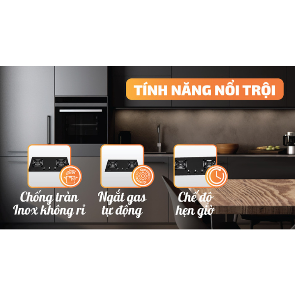 Bếp 2 Gas Malloca AS 9602B
