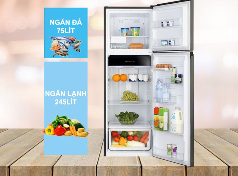 Tủ lạnh Electrolux 320L ETB3400J-A với dung tích lưu trữ lớn 