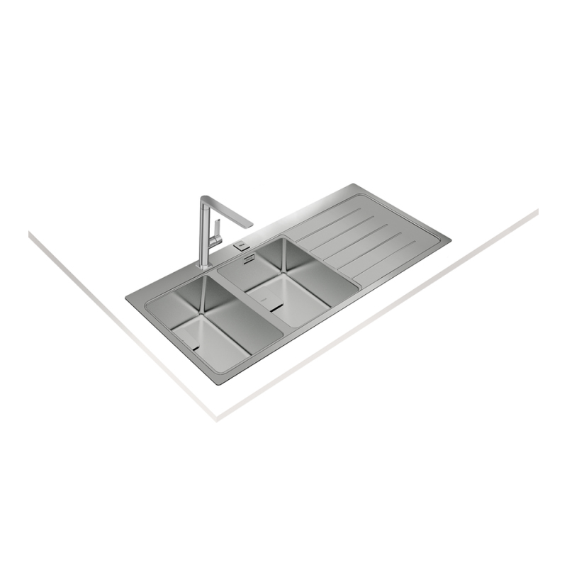 Chậu rửa inox TEKA ZENIT RS15 2B 1D 115160004 là sản phẩm nổi bật của thương hiệu quốc tế Teka