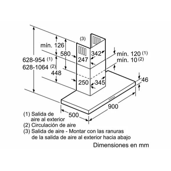 Máy hút khử mùi treo Bosch DWB091K50