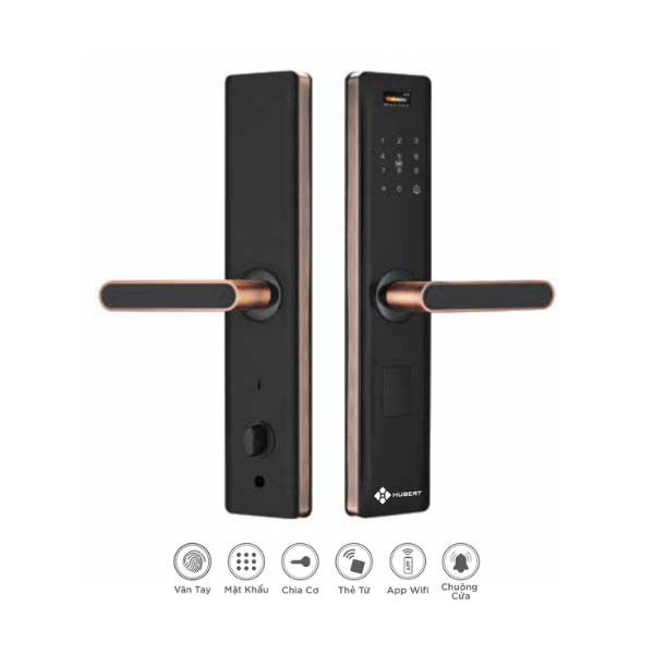 Khóa vân tay Hubert HB CG60 Gold Luxury App wifi