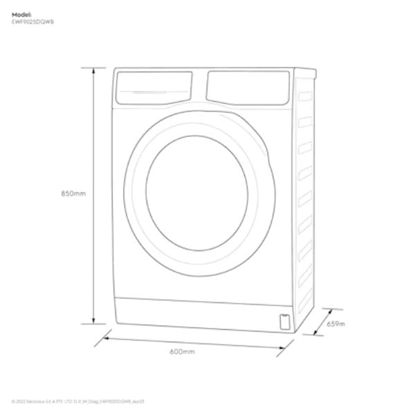 Máy giặt Electrolux EWF9025DQWB cửa trước 9kg