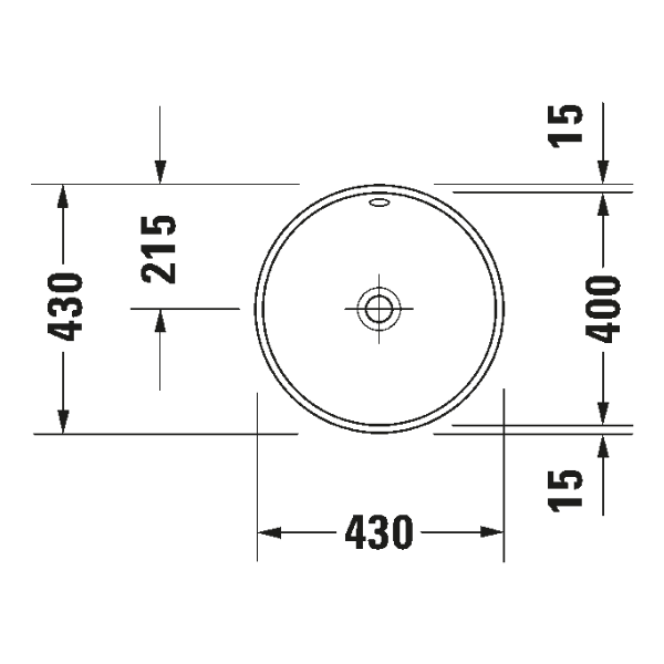 Lavabo Âm Bàn Tròn Duravit ARCHITEC 0468400000