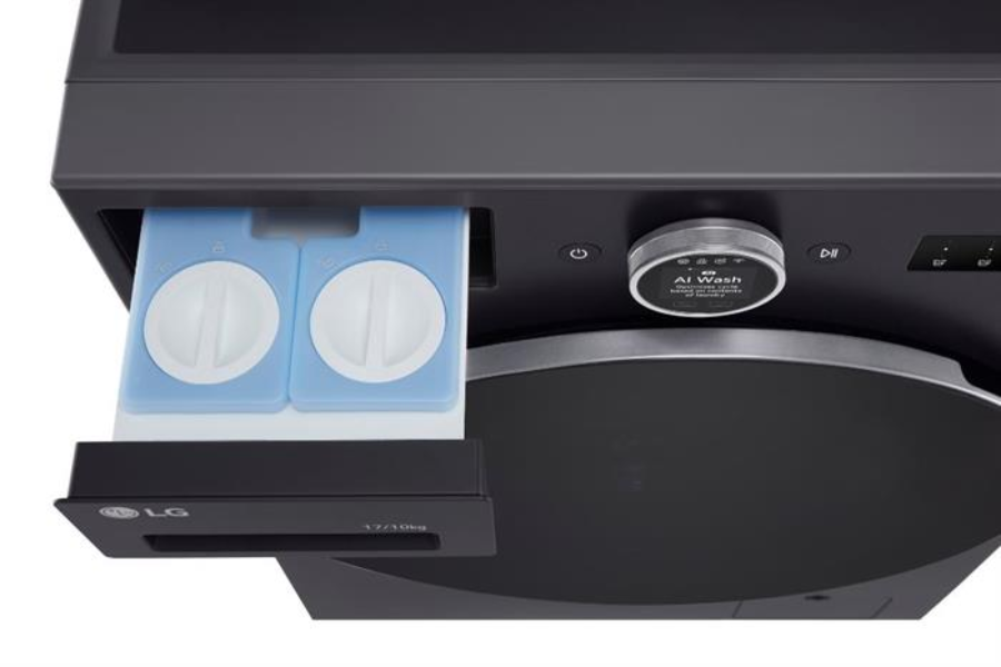 Máy giặt sấy LG F2517RNTG AI DD™ 2.0 Inverter 17/10kg màu đen