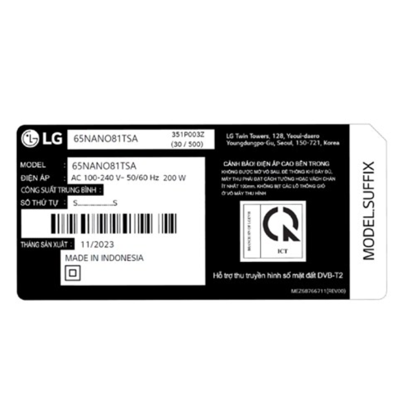 Smart Tivi LG 65NANO81TSA NanoCell 4K 65 inch