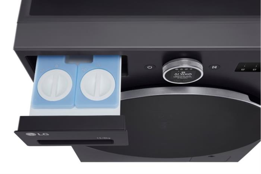 Máy giặt sấy LG F2515RNTG AI DD™ 2.0 Inverter 15/8kg màu đen