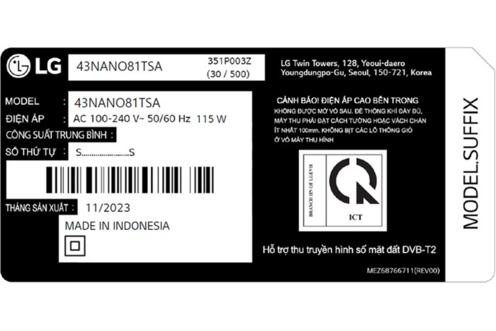 Smart Tivi LG 43NANO81TSA NanoCell 4K 43 inch