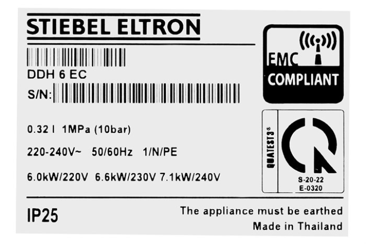 Máy nước nóng Stiebel Eltron DDH 6 EC trực tiếp đa điểm
