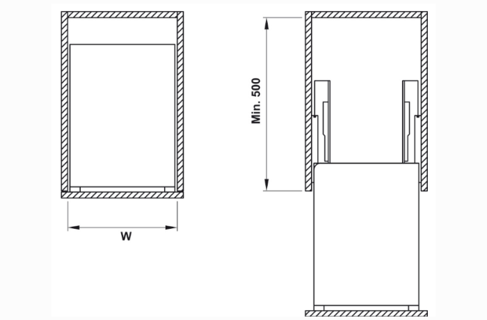 Bộ rổ dao thớt chai lọ Hafele Kosmo Sonata 549.20.415