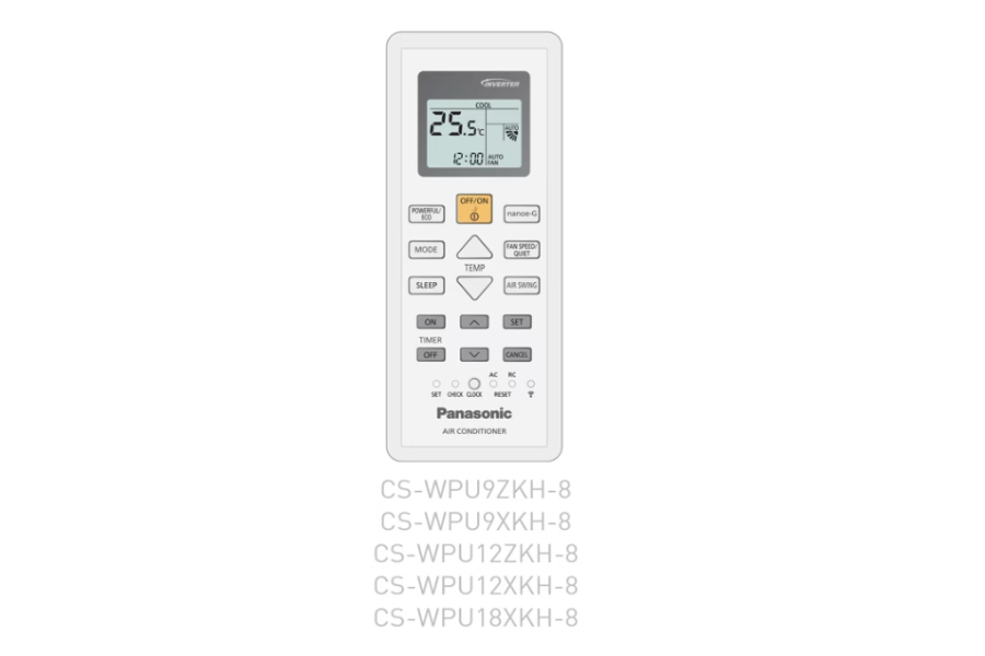 Máy lạnh Panasonic CU/CS-WPU9ZKH-8 Inverter 1 chiều 9.040 BTU 1HP