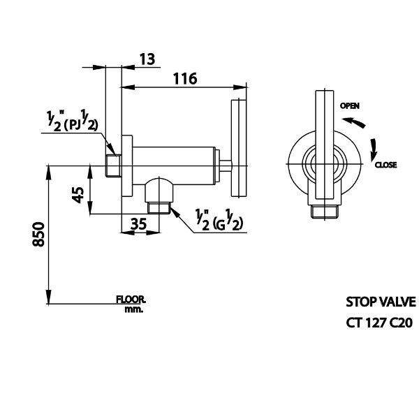 Củ sen tắm lạnh Cotto CT127C20