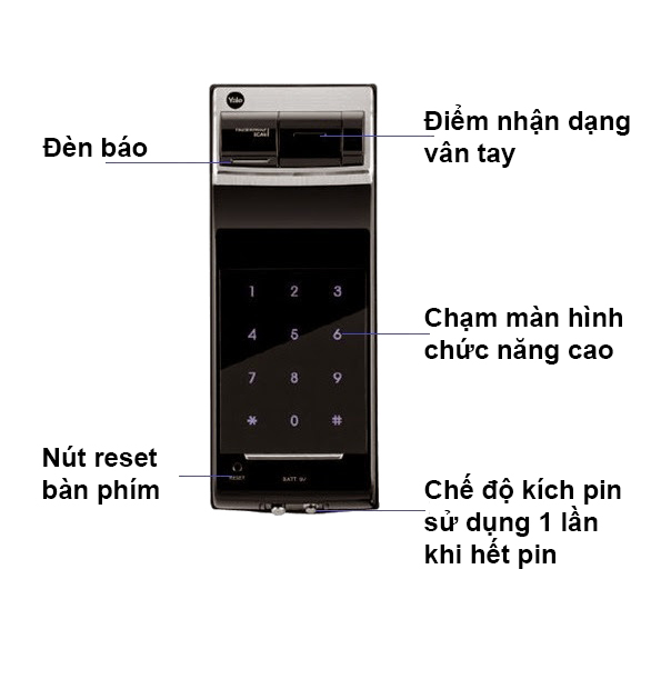 Khóa vân tay Yale YDR4110+ xuất xứ Hàn Quốc được nhiều người ưa chuộng