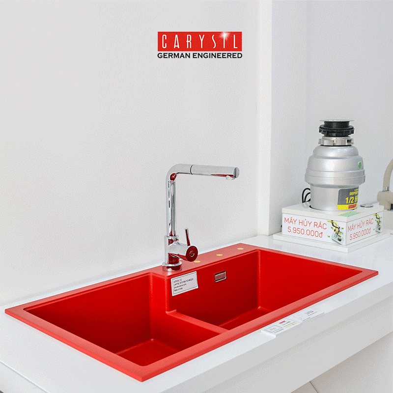 Chậu rửa chén Carysil có nhiều mẫu mã, kiểu dáng và màu sắc giúp bạn có thể dễ dàng lựa chọn theo sở thích