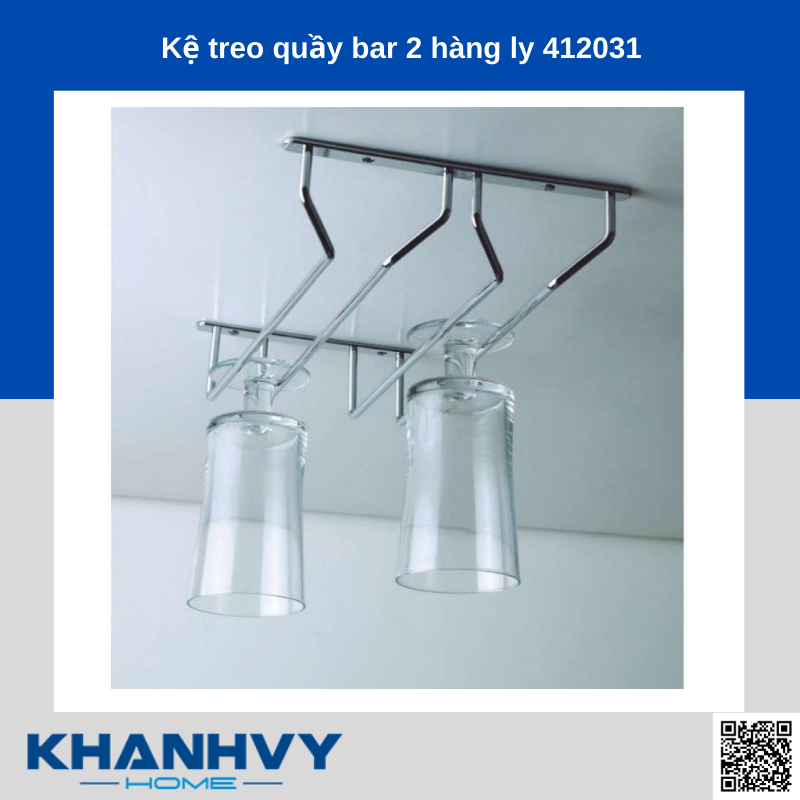  Sản phẩm kệ treo quầy bar 2 hàng ly 412031 chính hãng Higold tại Khánh Vy Home