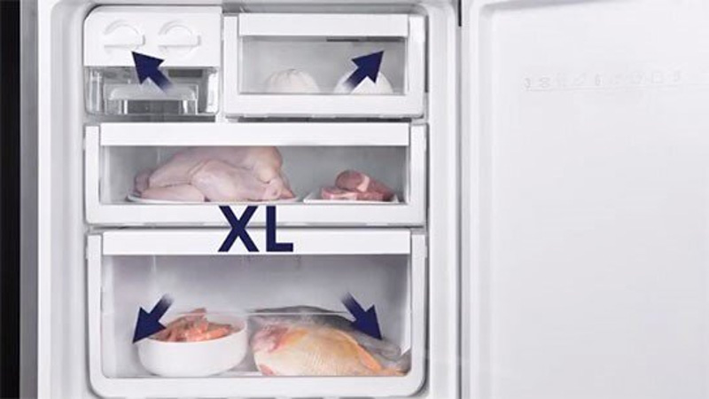 Tủ lạnh Electrolux 320L EBB3400H-H với ngăn đông được tối ưu hóa diện tích 
