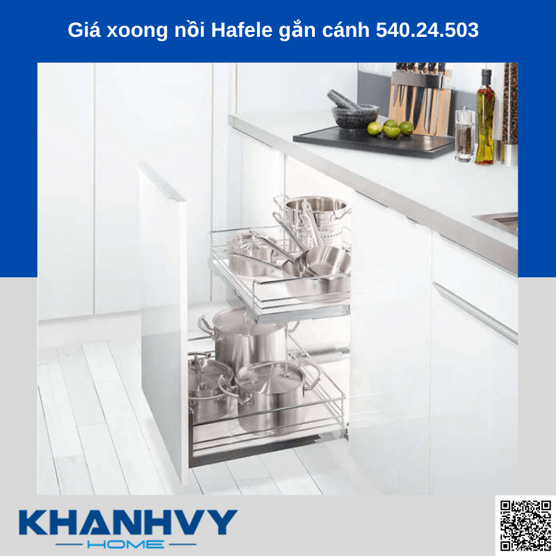 Giá xoong nồi Hafele gắn cánh 540.24.503 chính hãng tại Khánh Vy Home