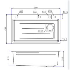 Chậu rửa chén Maadela MDS-7545U