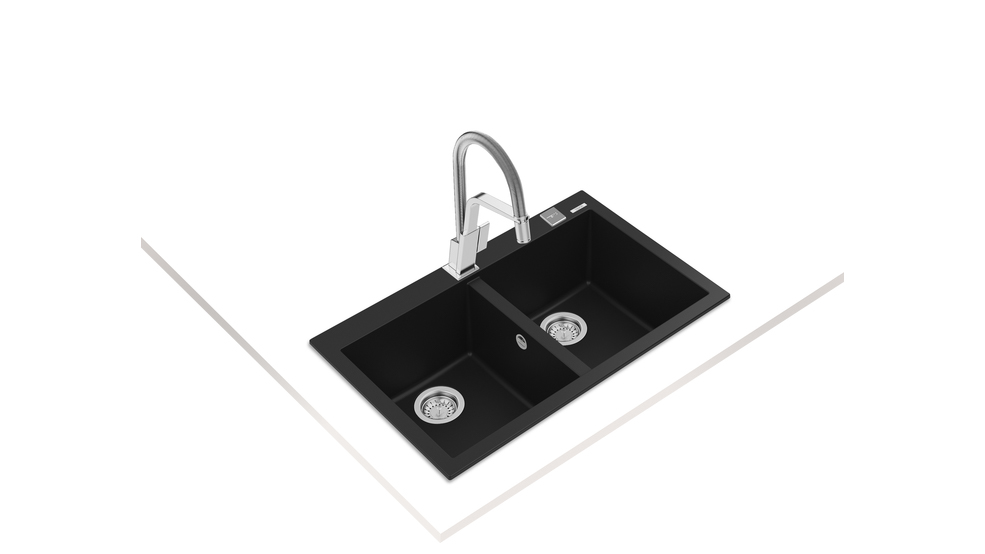 Chậu đá nhân tạo TEKA FORSQUARE 2B 790 BLACK 115260014 là sản phẩm của thương hiệu quốc tế Teka