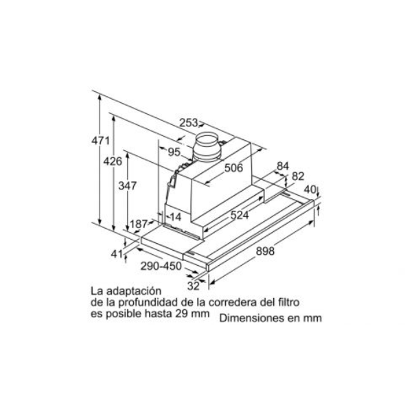 Máy hút khử mùi âm tủ Bosch DFS097K50