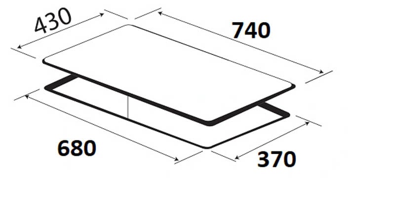 ​Kích thước bếp từ Kaff KF-IH201II