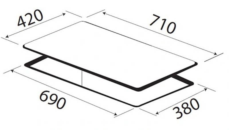 ​Kích thước bếp từ Kaff KF-IH202II
