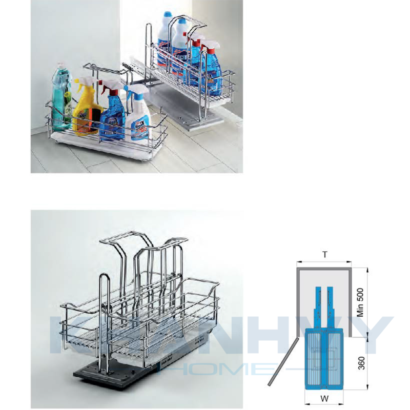  Thông số kích thước kệ xà phòng - ray giảm chấn inox 304 307020 tại Khánh Vy Home