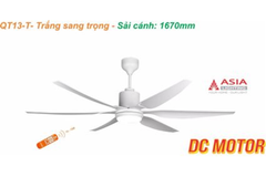 Quạt trần đèn Asia Lighting QT13-T 6 cánh màu trắng