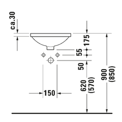 Lavabo Âm Bàn Tròn Duravit ARCHITEC 0468400000