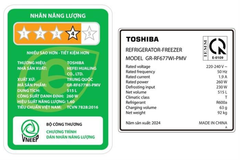 Tủ lạnh Toshiba GR-RF677WI-PMV 515L